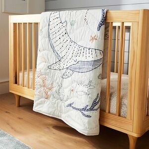Aquatic Life Organic Cotton | Crate&Kids Toddler Quilt (40x50)